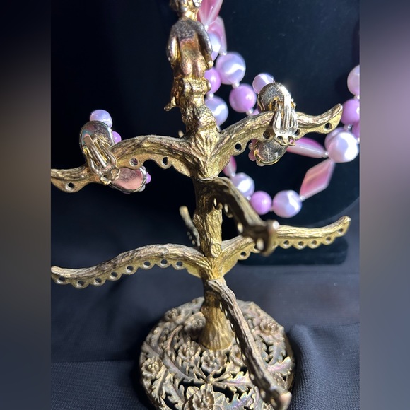 VTG MCM Double strand Choker and clip earring set. Beautiful beads!! - Picture 2 of 11